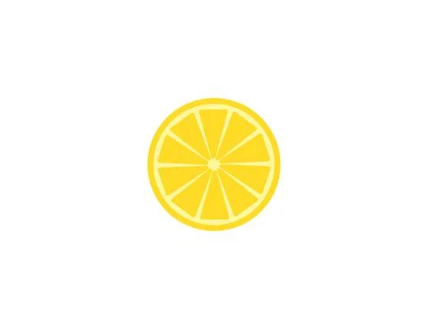 Fruit, lemon icon. Vector illustration. Flat design. Illustrazione stock