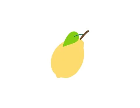 Fruit, lemon icon. Vector illustration. Flat design. Illustrazione stock