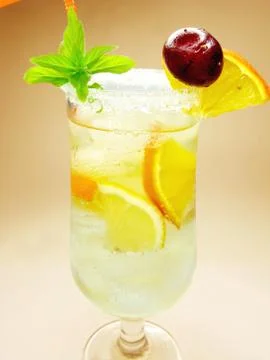 Fruit lemonade cold drink Stock Photos