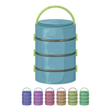 Fruit lunch box color icon vector graphic Stock Illustration