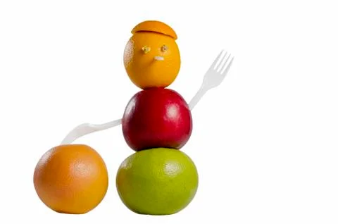 Fruit man. Stock Photos