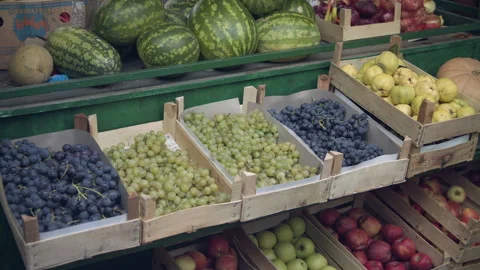 Fruit on the market Stock Footage 151936688