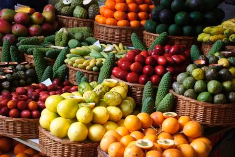 Fruit market Stock Photos