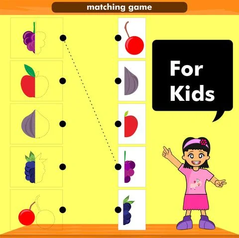 Fruit matching game イラスト素材