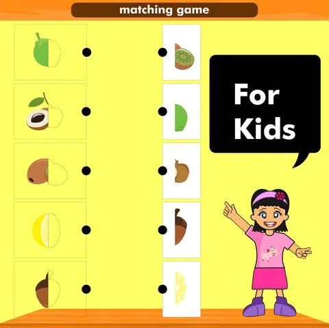 Fruit matching game イラスト素材