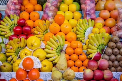 Fruit mix combination stall 2 Stock Photos