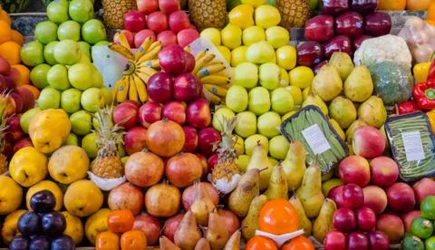 Fruit mix combination stall 3 Stock Photos