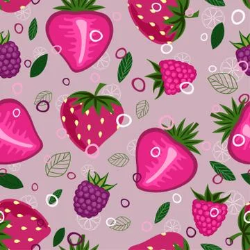 Fruit mix pattern 2 Stock Illustration