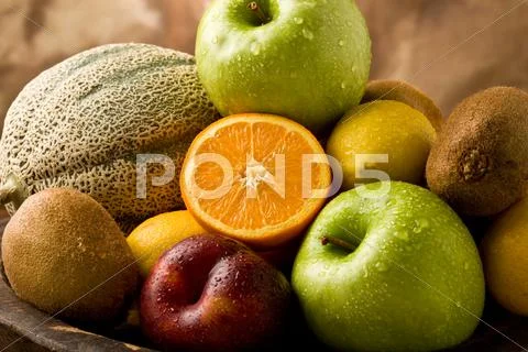Fruit mix Stock Photos