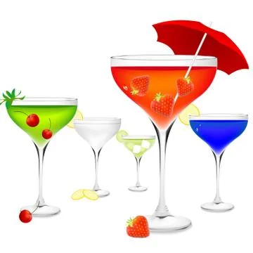 Fruit mocktail Stock Illustration