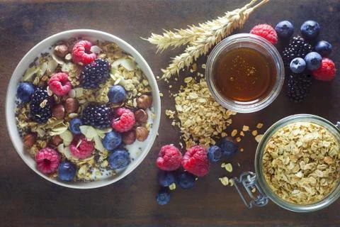 Fruit Muesli Stock Photos