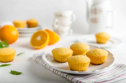 Fruit muffins Stock Photos
