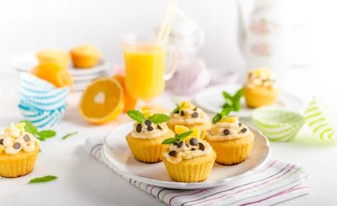Fruit muffins Stock Photos
