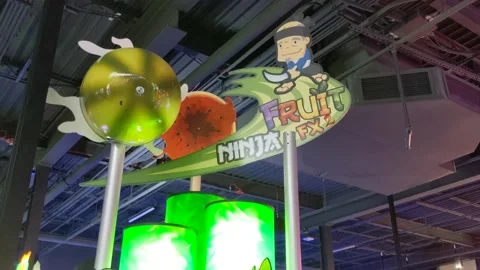 Fruit Ninja FX 2 Arcade Game, Stock Video