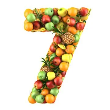 Fruit number Stock Illustration