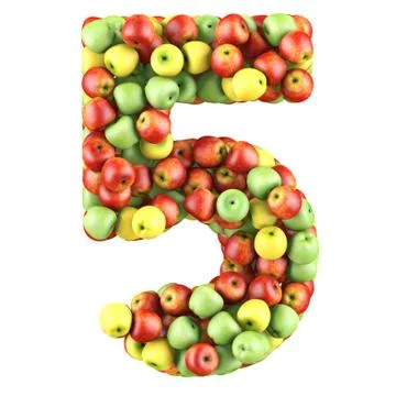 Fruit number Illustrazione stock