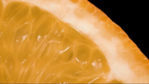 Fruit orange close up on black isolated background Stock Footage 101393940