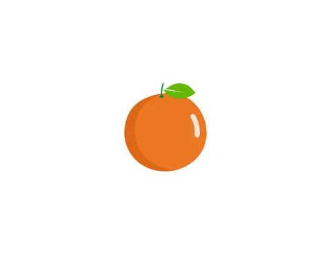 Fruit, orange icon. Vector illustration. Flat design. Stock Illustration