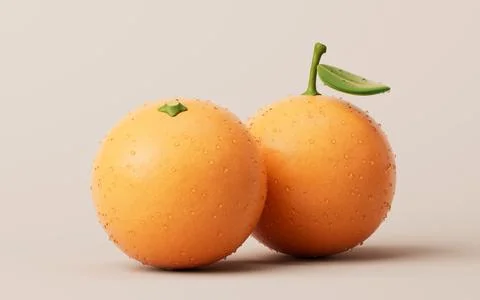 Fruit orange with sweet and refreshing taste, 3d rendering. Stock Illustration