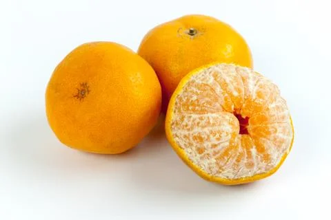 Fruit orange on white Foto stock