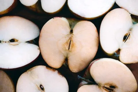 Fruit pattern. Apple seamless background. Stock Photos