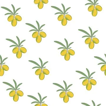 Fruit pattern of berries, color vector illustration Stock Illustration