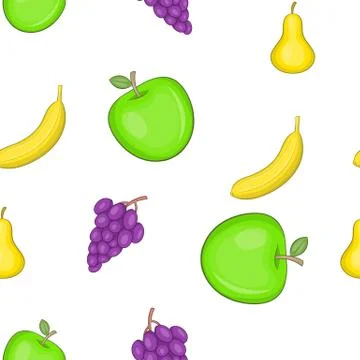 Fruit pattern, cartoon style Stock Illustration