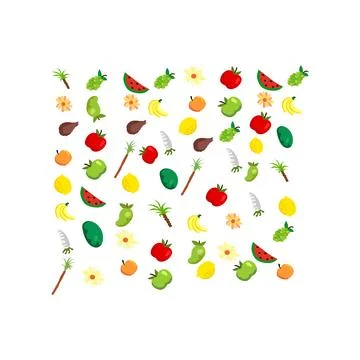 Fruit pattern vector Stock Illustration