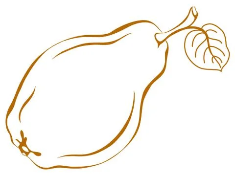 Fruit pear, pictogram Stock Illustration