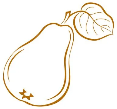 Fruit, pear, pictogram Stock Illustration