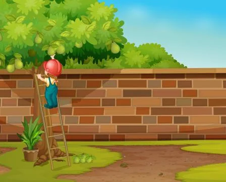 Fruit picker Illustrazione stock