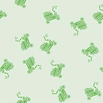 Fruit picker robot harvests glyph seamless pattern イラスト素材