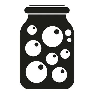 Fruit pickled icon simple vector. Food jar Stock Illustration