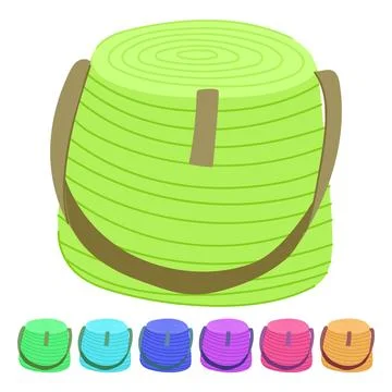 Fruit picnic basket vector cartoon graphic Illustration