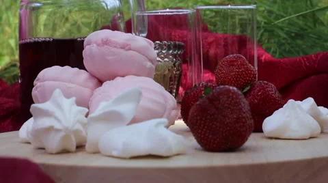Fruit at the picnic Stock Footage 68556319