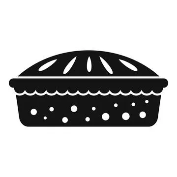 Fruit pie icon simple . Apple cake Stock Illustration