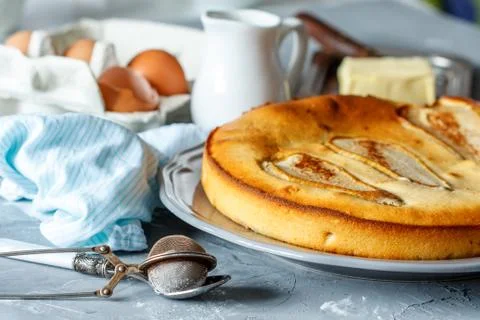 Fruit pie with pears Foto stock