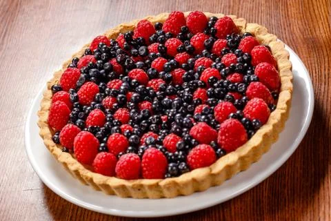 Fruit pie tart Stock Photos