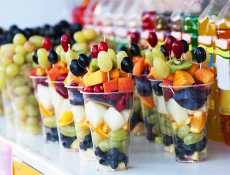 Fruit pieces Stock Photos