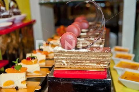 Fruit pies, jellies, desserts Stock Photos