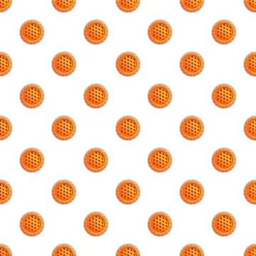 Fruit pies with lattice crust creating seamless pattern Stock Illustration