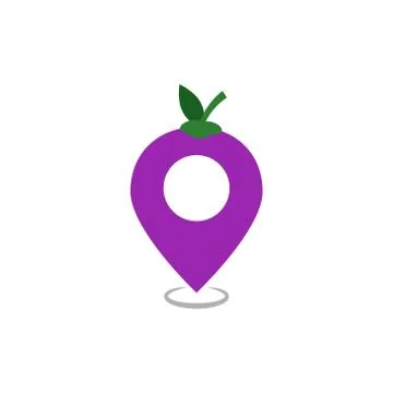 Fruit pin map pointer vector design template illustration Stock-Illustration