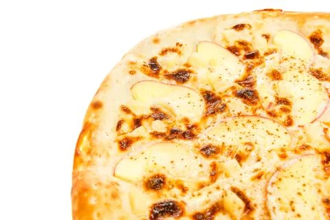 Fruit pizza with pineapple Stock Photos