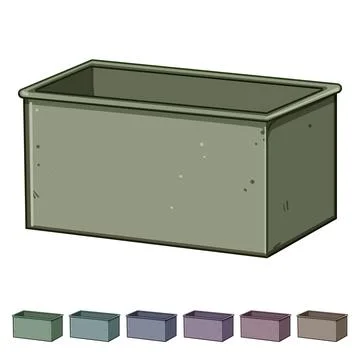 Fruit plastic crate cartoon vector graphic Stock Illustration