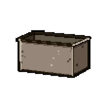 Fruit plastic crate pixel art vector illustration Illustrazione stock