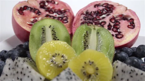 Fruit on a plate. 4K UHD Stock-Footage 48345995
