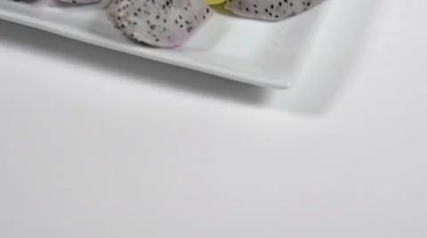 Fruit on a plate. 4K UHD Stock Footage 48359243