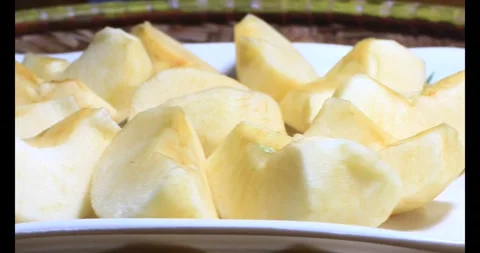 Fruit on plate Stock Footage 292585162