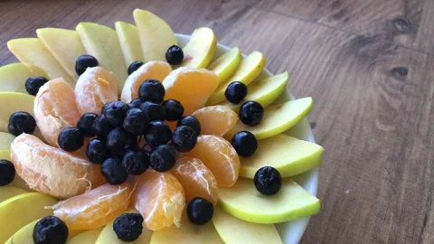 Fruit plate. Stock Footage 295916357
