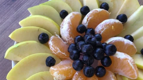 Fruit plate. Stock Footage 295916360